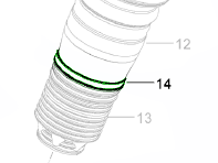 Morsetto ammortizzatore anteriore (tipo sospensione pneumatica). Porsche 970 Panamera - 97034360300