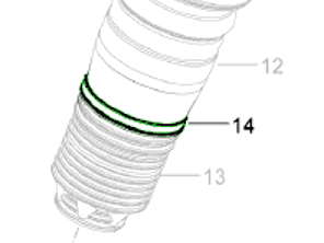Schokdemperklem Voor (type luchtvering). Porsche 970 Panamera - 97034360300