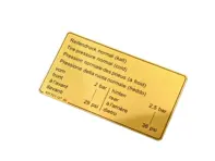 Sticker Tyre Pressure. Porsche 911 1984-89 / 924 / 944 - 93770112700 - 1601500906