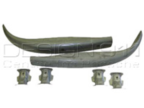 Paraurti anteriore (non saldato) con staffe. Porsche 356 - 356A (1952-59) - 64450501100, PP125, P125