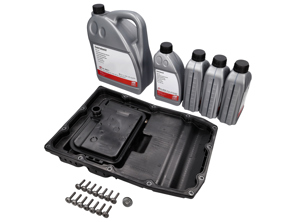 Kit de filtro y aceite para el cárter de la caja de cambios. Porsche 970 Panamera PDK - 97032102500, 97032180900, 00004330573, 00004330624, 95830054000