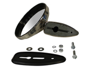 Außenspiegel rund Durant Style mit Rand. Porsche 911 1968-71 - 90173111101 - 1689100400, URO-004082, EP090748, 911278