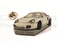 Pin Badge 'Porsche 996 Turbo - GENF 2000' White