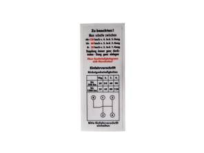 Adesivo per parabrezza con schema di cambio marcia. Porsche 356 Pre-A / 356A T1 - 64470154300