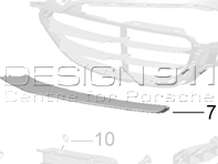 Telaio ritegno disco paraurti anteriore inferiore. Porsche 991 C2 - 991505765001E0, 991505766001E0