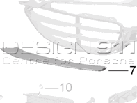 Front bumper disc retaining frame lower. Porsche 991 C2 - 991505765001E0, 991505766001E0