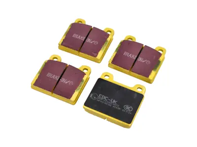 Pastillas de freno delanteras EBC AMARILLAS 'Fast Road' para Porsche 911/930 (número de pieza OE 91135195002) - 91135195001, 91135195002, 91135195006, 91135195008, 91135195011 - DP4103R