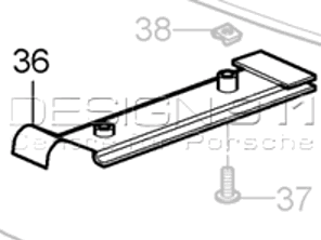 Panneau de support de becquet inférieur de pare-chocs avant. Porsche 997 GT2 - 99750558580