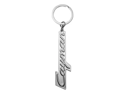 Porte-clés Porsche avec inscription Cayman, argent. - WAP0500350SCAY