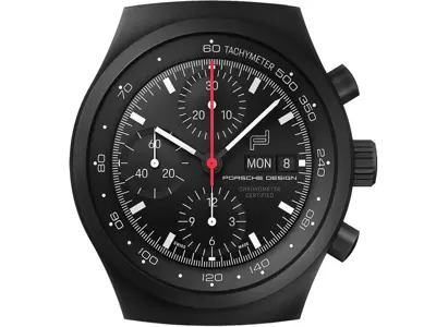 Porsche Chronograph 1 All Black Wandklok, Zwart. - WAP0701500RIND