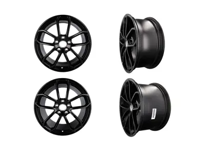 Jeu de roues 20' 718 Cayman GT4, en noir. Porsche d'origine - 98204460301