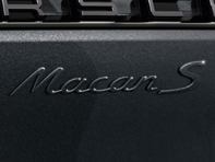 Rear badge MACAN S, primed. Porsche Macan II / Macan II S - 95B04481571G2X, 95B04481571