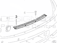 Staffa superiore paraurti posteriore. Porsche 996 C2 / C4 / GT MKI - 99650583300