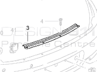 Rear bumper top bracket. Porsche 996 C2 / C4 / GT MKI - 99650583300
