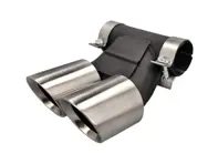 DesignTek Sorties d'échappement finition brossée pour Porsche 982 / 982C - 982251187H, 982251187N, 982251187L, 982251187R, 982251187G, 982251187J, 982251187Q, 982251187K, 982251187P