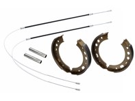 Handbrake cable, guide tube and shoe set. Porsche 996 - 99642414110, 99735299304