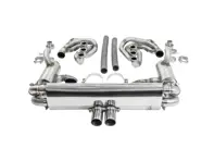 CARGRAPHIC GT Sportauspuffanlage mit ID45 GT Krümmer, Heizung, ohne Klappen, GT3-Optik. Passend für Porsche 964 Carrera 2/4/RS - 96411104504, 96411104605, 96411104502, 96421103905, 96421103932, 96421104004