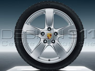 Jantes en alliage 19' Cayman S et pneus d'hiver d'origine Porsche pour 981 Boxster / 981 Cayman - 98104460027, 98104460028, 98104460007, 98104460008