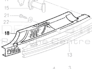 Rear bumper exhaust heatshield. Porsche Boxster 986 2003-04 - 98650547501