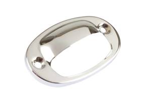 Carcasa de luz de matrícula cromada. Porsche 356B / 356C - 64463160505 - 1695650900