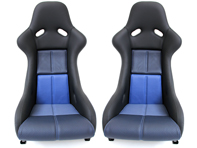 Sedili in stile RennSport, nero-blu. Porsche 964/993 - P964108-S, P964108