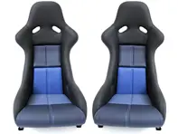Sièges de style RennSport, noir-bleu. Porsche 964 / 993 - P964108-S, P964108