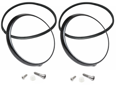 Headlamp bezel cover (in Chrome) set. Porsche 911 / 964 - 91163114101, 91163114100
