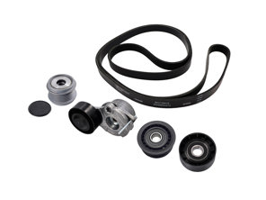 Aandrijfriem en poelieset. Porsche 95B.1 Macan Diesel - 958903137, 95510211801, 95510211921, 958903133, 94660395500/1