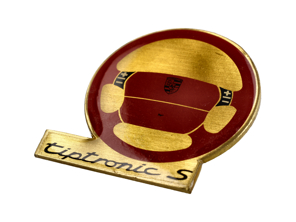 Pin Badge 'Steering wheel - tiptronic S' Gold/Red