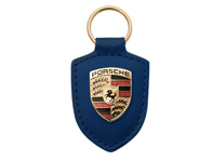 Porsche Crested Leather Keyring, BLUE - WAP0500950E