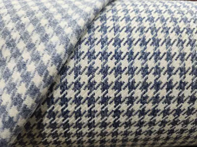 Pepita Porsche Houndstooth classic fabric, Blue / White