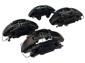 Aluminium remklauwset voor en achter. Porsche 911 S / SC / Carrera 1974-89 - 93035109103, 93035109203, 93035209101, 93035209201 - BRK11.2.120