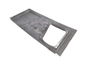 Voorframe VIN-plaat, met middensteunen. Porsche 356 T5 - 64450103505, PP158T5, P158T5