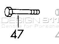Perno de cabeza hexagonal del amortiguador. Porsche 911/912 - 90008211002